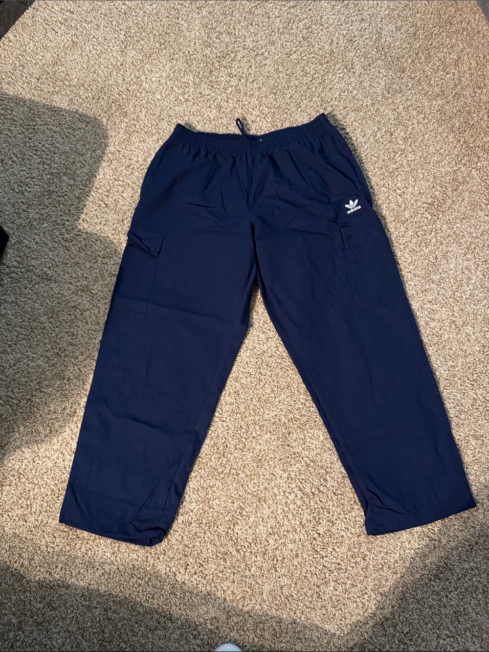 adidas Navy Trefoil Cargo Joggers